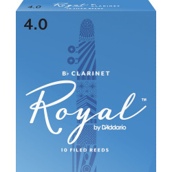 D'Addario RCB1040 - Anches clarinette si bémol, force 4.0, boîte de 10