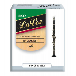 D'Addario RCC10SF - Anches La Voz clarinette si bémol, force Soft, boîte de 10