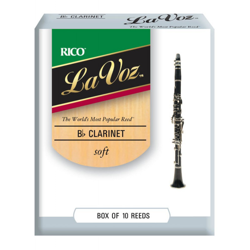 D'Addario RCC10SF - Anches La Voz clarinette si bémol, force Soft, boîte de 10