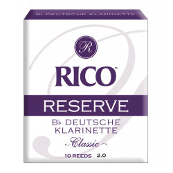 D'Addario RCR1020D - Anches allemandes Reserve - clarinette si bémol, force 2.0, boîte de 10