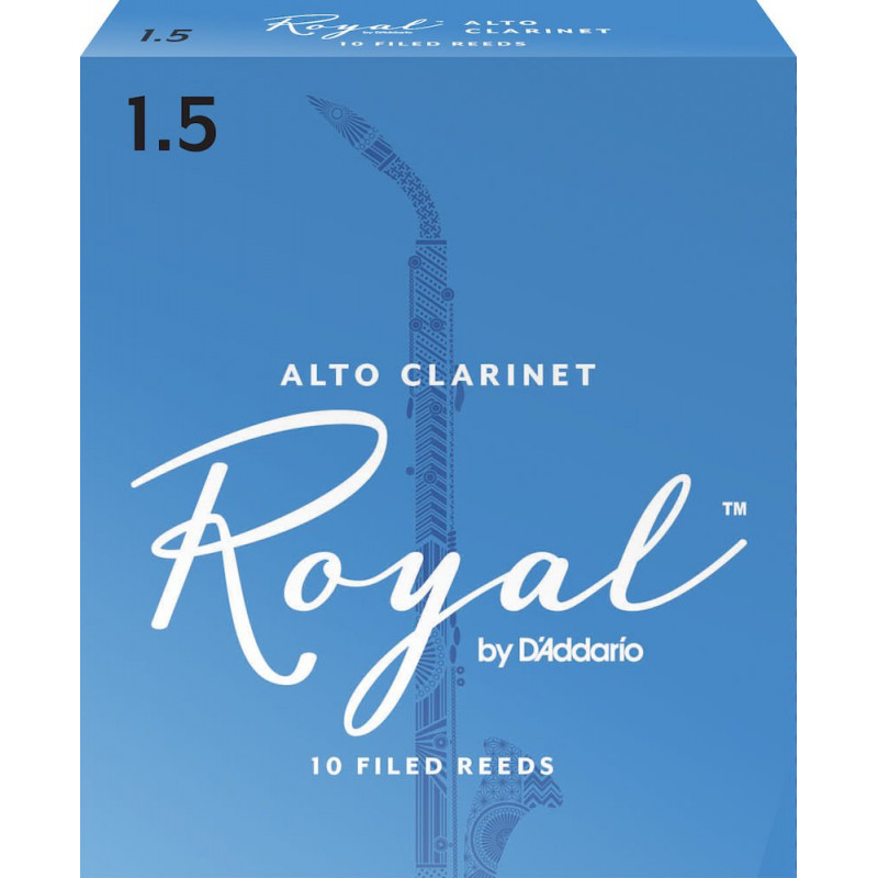 D'Addario RDB1015 - Anches clarinette alto, force 1.5, boîte de 10