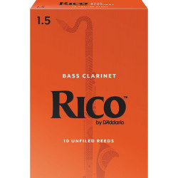 D'Addario REA1015 - Anches clarinette basse, force 1.5, boîte de 10