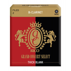 D'Addario RGT10BCL200 - Anches Grand Concert Select avec coeur épais - clarinette si bémol, force 2.0, boîte de 10