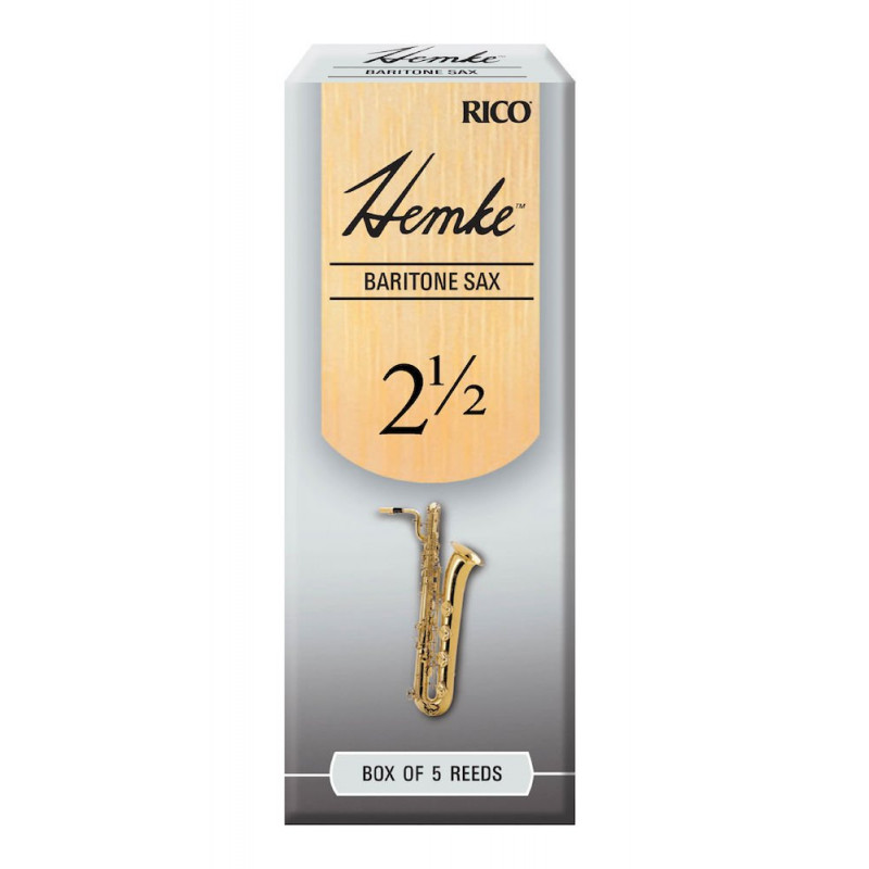 D'Addario RHKP5BSX250 - Anches Hemke - saxophone baryton, force 2.5, boîte de 5