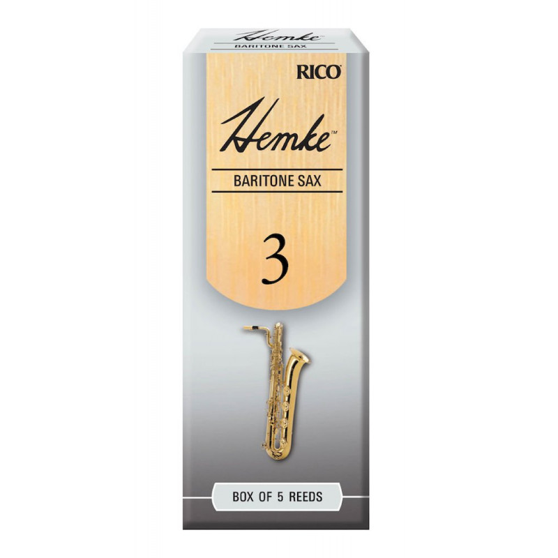 D'Addario RHKP5BSX300 - Anches Hemke - saxophone baryton, force 3.0, boîte de 5