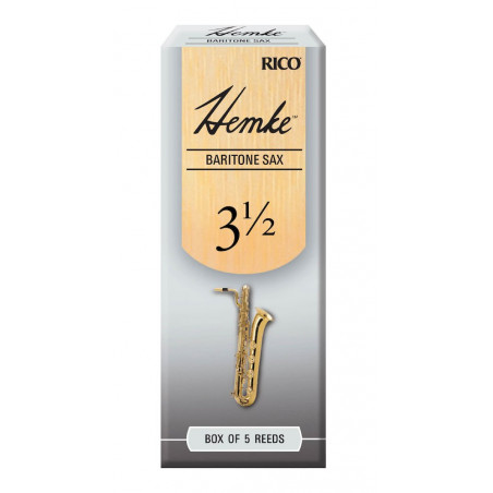 D'Addario RHKP5BSX350 - Anches Hemke - saxophone baryton, force 3.5, boîte de 5