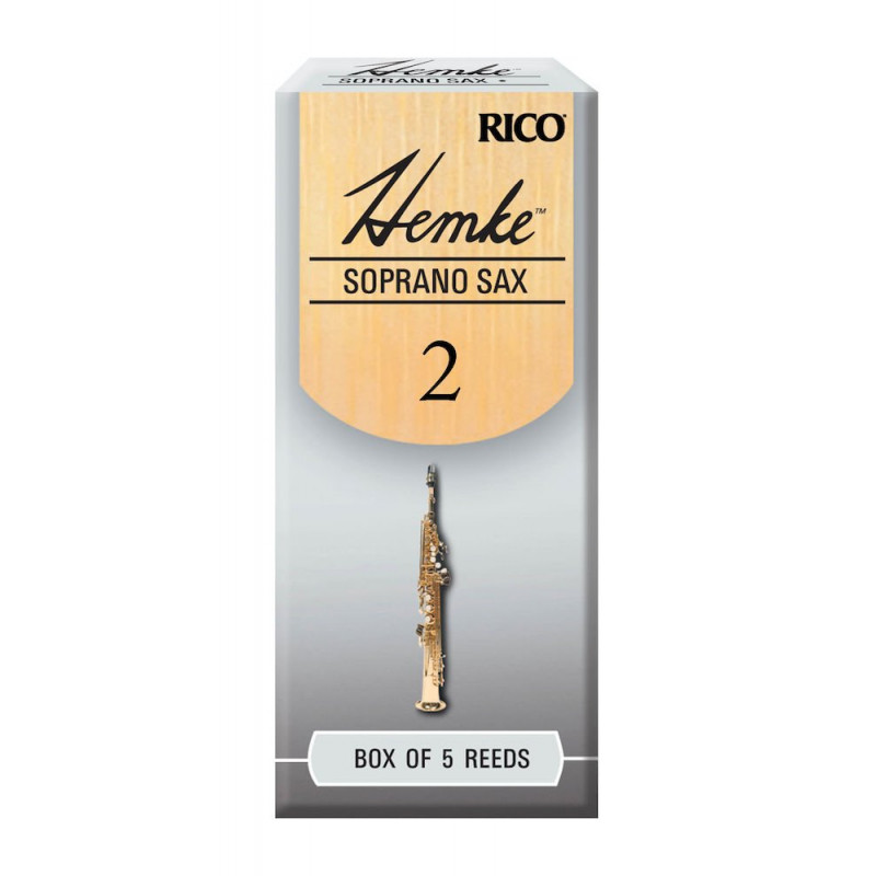 D'Addario RHKP5SSX200 - Anches Hemke - saxophone soprano, force 2.0, boîte de 5