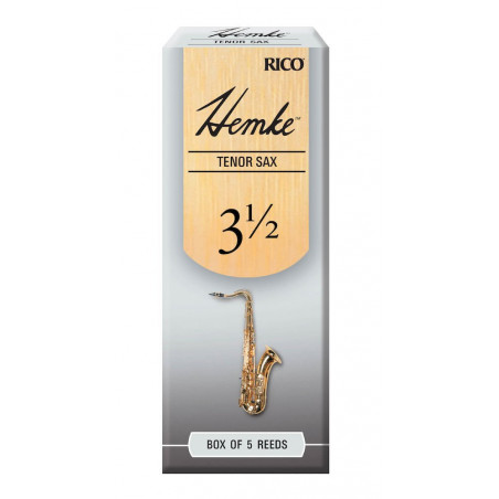 D'Addario RHKP5TSX350 - Anches Hemke - saxophone ténor, force 3.5, boîte de 5
