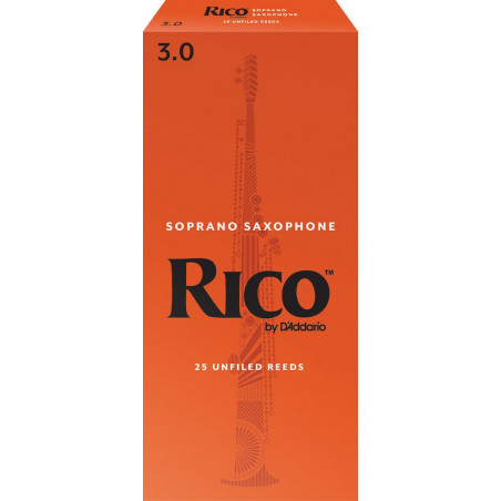 D'Addario RIA2530 - Anches saxophone soprano force 3.0 boîte de 25