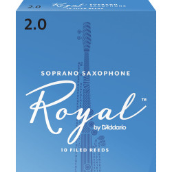 D'Addario RIB1020 - Anches saxophone soprano, force 2.0, boîte de 10