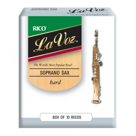 D'Addario RIC10HD - Anches La Voz saxophone soprano, force Hard, boîte de 10