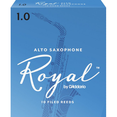 D'Addario RJB1010 - Anches saxophone alto, force 1.0, boîte de 10
