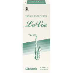 D'Addario RKC05SF - Anches La Voz saxophone ténor , Soft, boîte de 5