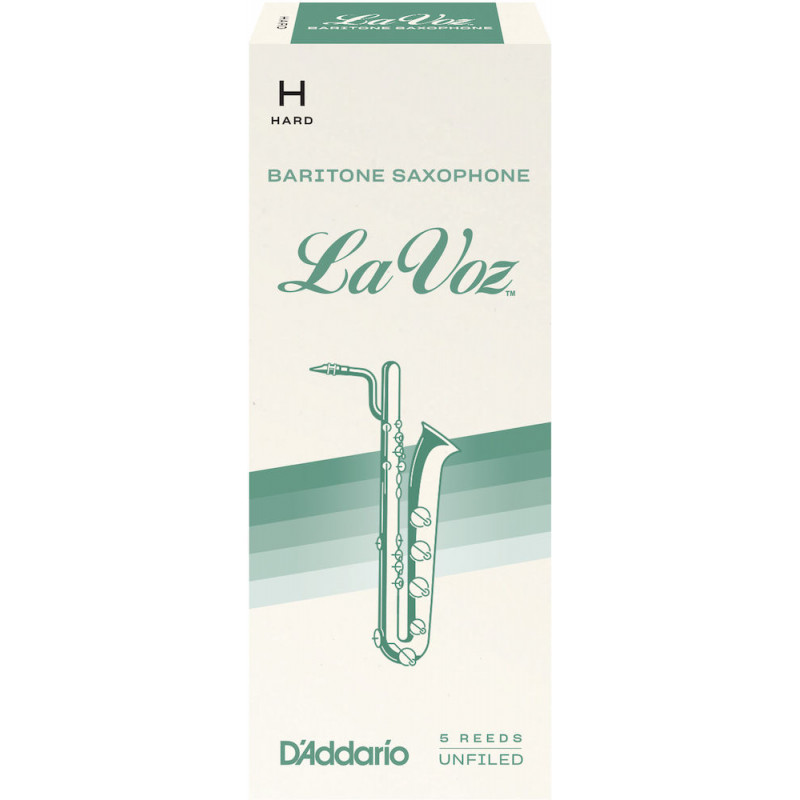 D'Addario RLC05HD - Anches La Voz saxophone baryton, force Hard, boîte de 5