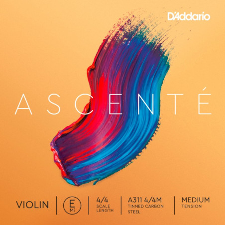 D'Addario A311 4/4M - Corde seule (mi) violon 4/4 Ascenté, Medium