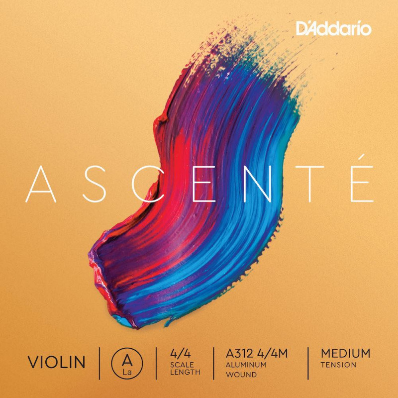 D'Addario A312 4/4M - Corde seule (la) violon 4/4 Ascenté, Medium