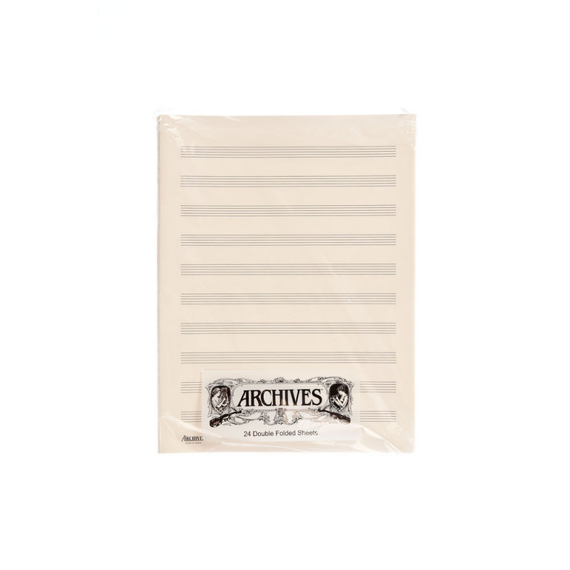 D'Addario D10S - Feuilles doubles de papier manuscrit Archives, 10 portées, 24 feuilles