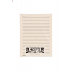 D'Addario D12S - Feuilles doubles de papier manuscrit Archives, 12 portées, 24 feuilles