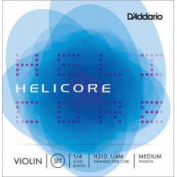 D'Addario H310 1/4M - Jeu de cordes violon Helicore, manche 1/4, Medium