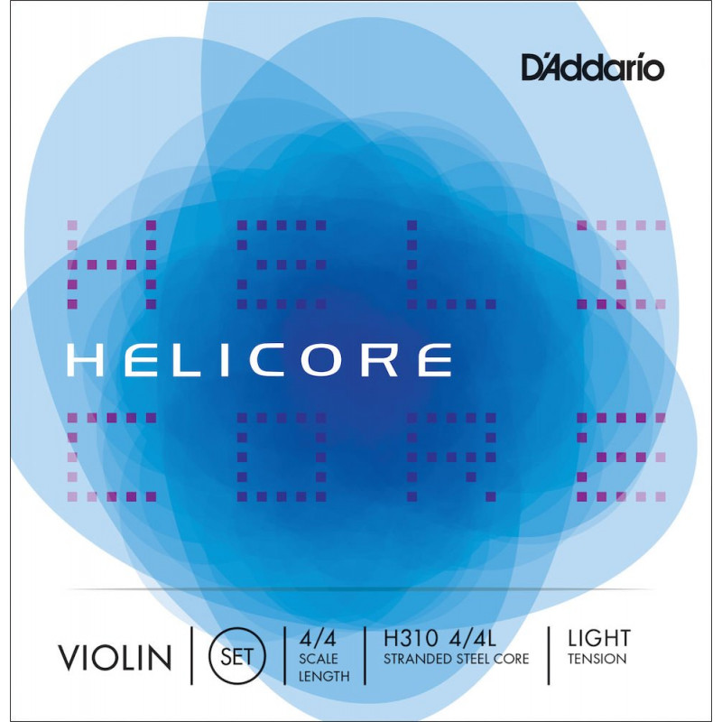 D'Addario H310 4/4L - Jeu de cordes violon Helicore, manche 4/4, Light
