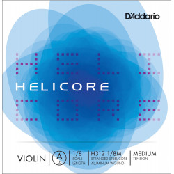 D'Addario H312 1/8M - Corde seule (sol) violon 1/8 Helicore, Medium