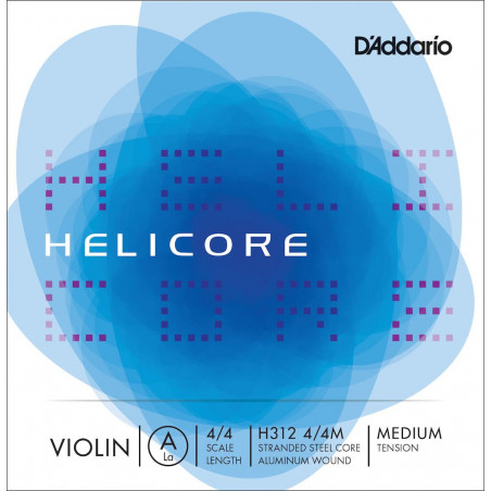 D'Addario H312 4/4M - Corde seule (La) violon Helicore, manche 4/4, Medium