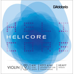 D'Addario H313 4/4H - Corde seule (Ré) violon Helicore, manche 4/4, Heavy