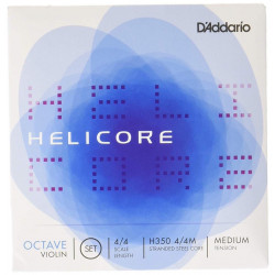 D'Addario H350 4/4M - Jeu de cordes violon 4/4 Helicore Octave, Medium