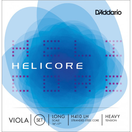 D'Addario H410 LH - Jeu de cordes alto Helicore, Long Scale, Heavy