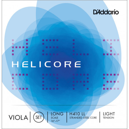 D'Addario H410 LL - Jeu de cordes alto Helicore, Long Scale, Light