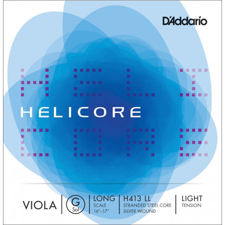 D'Addario H413 LL - Corde seule (Sol) alto Helicore, Long Scale, Light