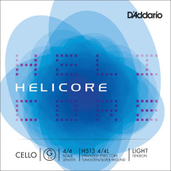 D'Addario H513 4/4L - Helicore Cordes seule Sol Violoncelle Manche 4/4 Light Violet