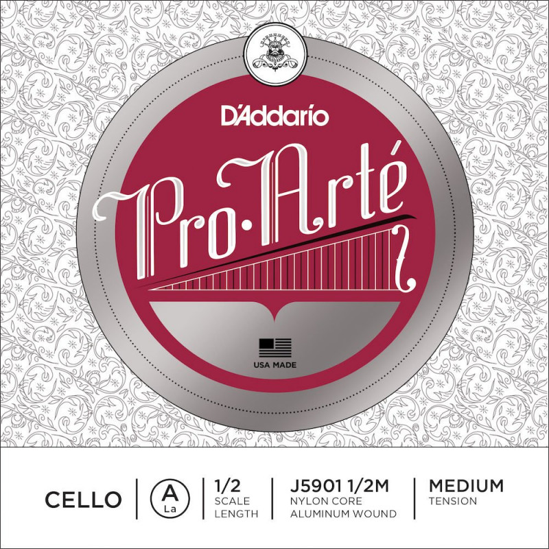 D'Addario J5901 1/2M - Corde seule (la) violoncelle 1/2 Pro-Arte, Medium