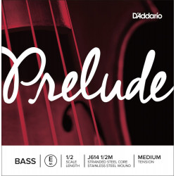 D'Addario J614 1/2M - Corde seule (Mi) contrebasse Prelude, manche 1/2, Medium