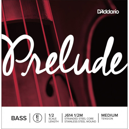 D'Addario J614 1/2M - Corde seule (Mi) contrebasse Prelude, manche 1/2, Medium