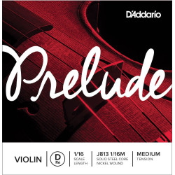 D'Addario J813 1/16M - Corde seule (ré) violon 1/16 Prelude, Medium