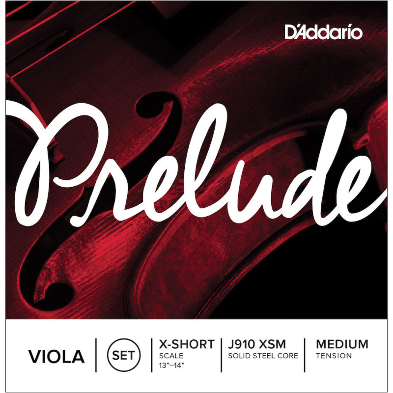 D'Addario J910 XSM - Jeu de cordes alto Prelude, Extra-Short Scale, Medium