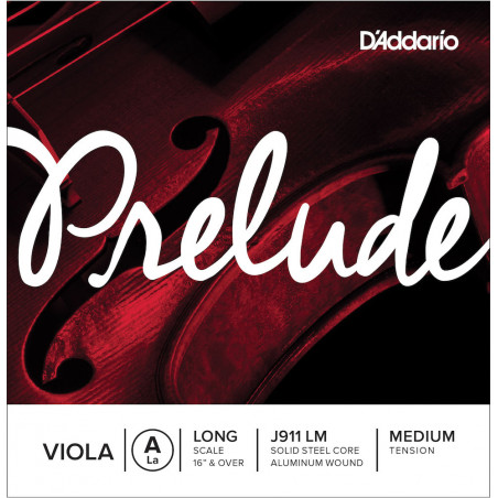 D'Addario J911 LM - Corde seule (La) alto Prelude, Long Scale, Medium