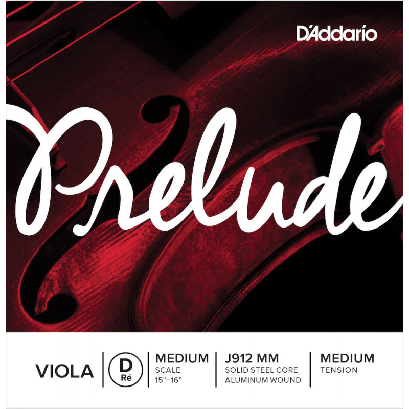 D'Addario J912 MM - Corde seule (Ré) alto Prelude, Medium Scale, Medium