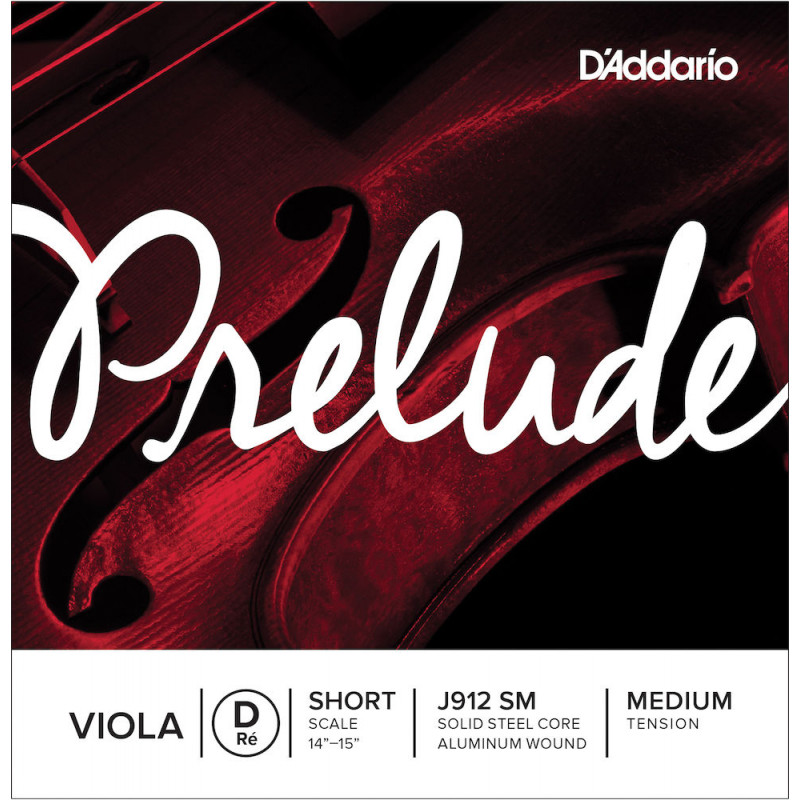 D'Addario J912 SM - Corde seule (Ré) alto Prelude, Short Scale, Medium