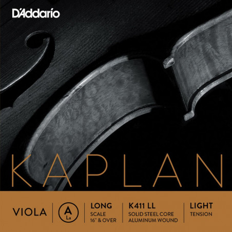 D'Addario K411 LL - Corde seule (La) alto Kaplan, Long Scale, Light