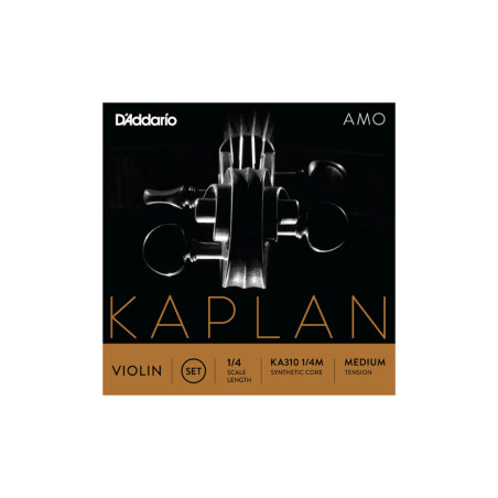 D'Addario KA310 1/4M - Jeu de cordes violon 1/4 Amo, Medium