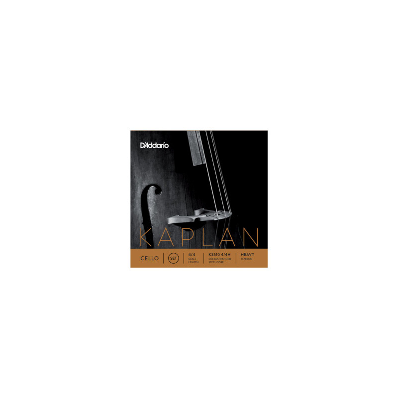 D'Addario KS510 4/4H - Jeu de cordes violoncelle Kaplan, manche 4/4, Heavy
