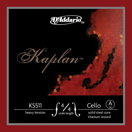 D'Addario KS511 4/4H - Corde seule (La) violoncelle Kaplan, manche 4/4, Medium