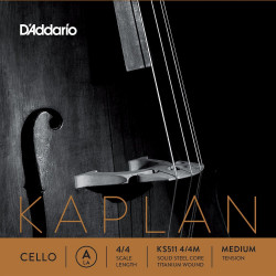 D'Addario KS511 4/4M - Corde seule (La) violoncelle Kaplan, manche 4/4, Medium