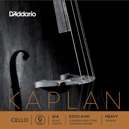 D'Addario KS513 4/4H - Corde seule (Sol) violoncelle Kaplan, manche 4/4, Heavy