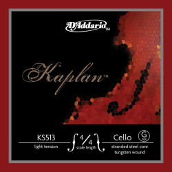 D'Addario KS513 4/4L - Corde seule (Sol) violoncelle Kaplan, manche 4/4, Light