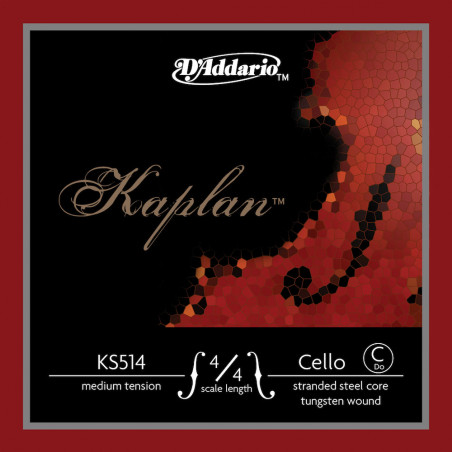 D'Addario KS514 4/4M - Corde seule (Do) violoncelle Kaplan, manche 4/4, Medium