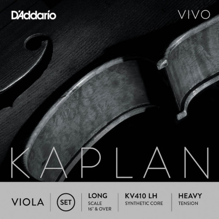 D'Addario KV410 LH - Jeu de cordes alto Vivo, diapason long, Heavy