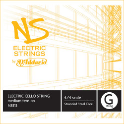 D'Addario NS513 - Corde seule (Sol) violoncelle NS Electric, manche 4/4, Medium